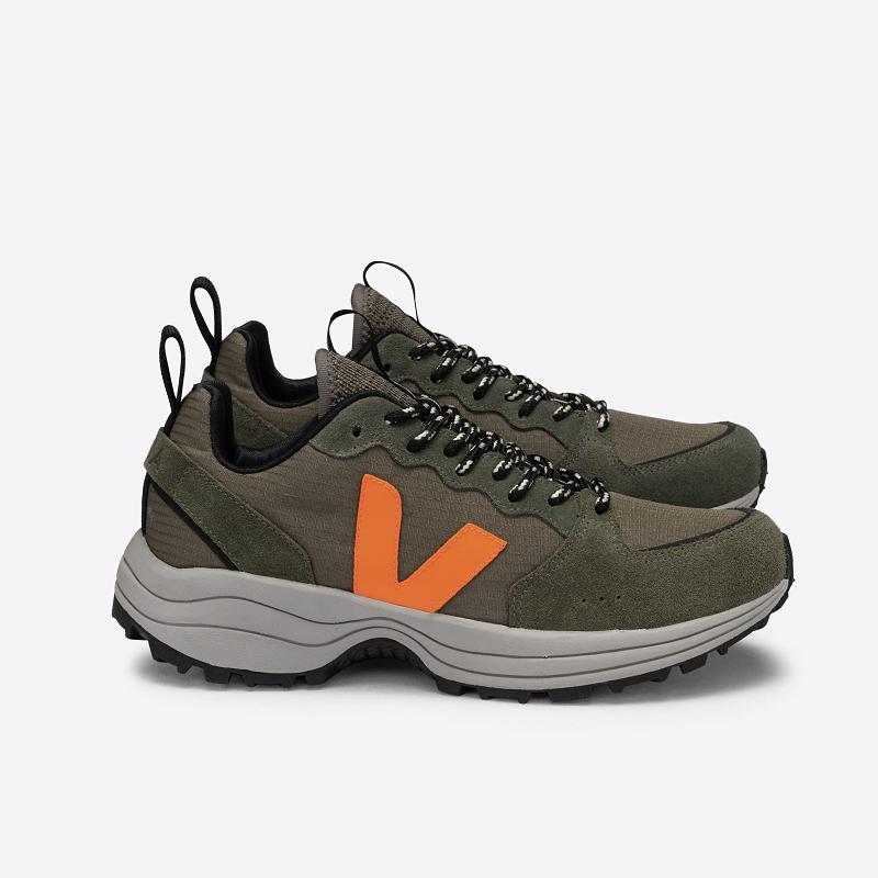 Tenis Veja Hombre Outlet - Venturi Zapatillas Kaki Naranjas ES2135103